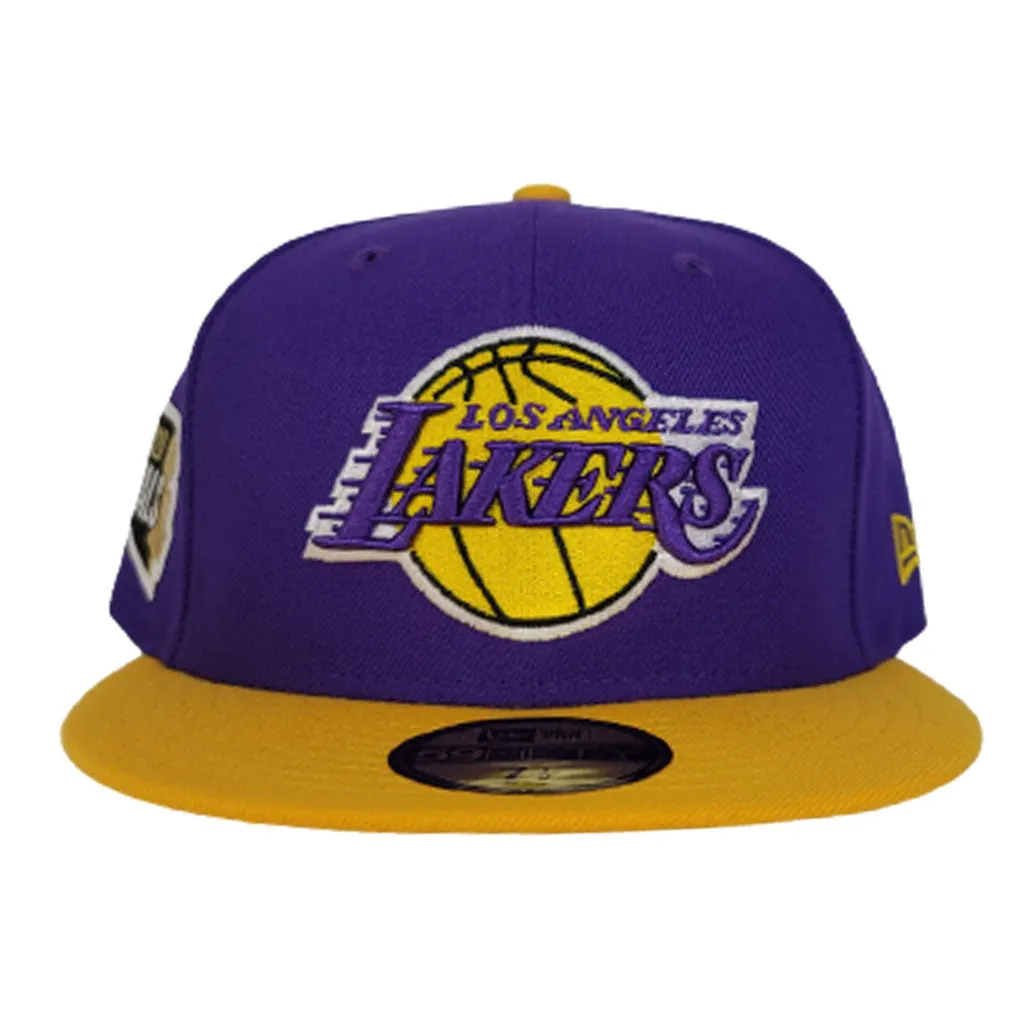 NEW ERA PURPLE / YELLOW 2TONE LOS ANGELES LAKERS NBA FINALS SIDE PATCH 59FIFTY FITTED