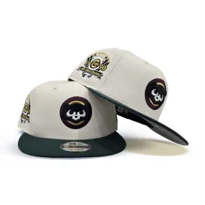 Off White Chicago Cubs Dark Green Visor Gray Bottom 1990 All Star Game Side Patch New Era 9Fifty Snapback