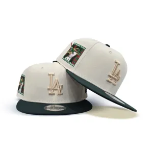 Off White Los Angeles Dodgers Dark Green Visor Gray Bottom Shohei Ohtani 50 Home Runs Side Patch 9Fifty Snapback