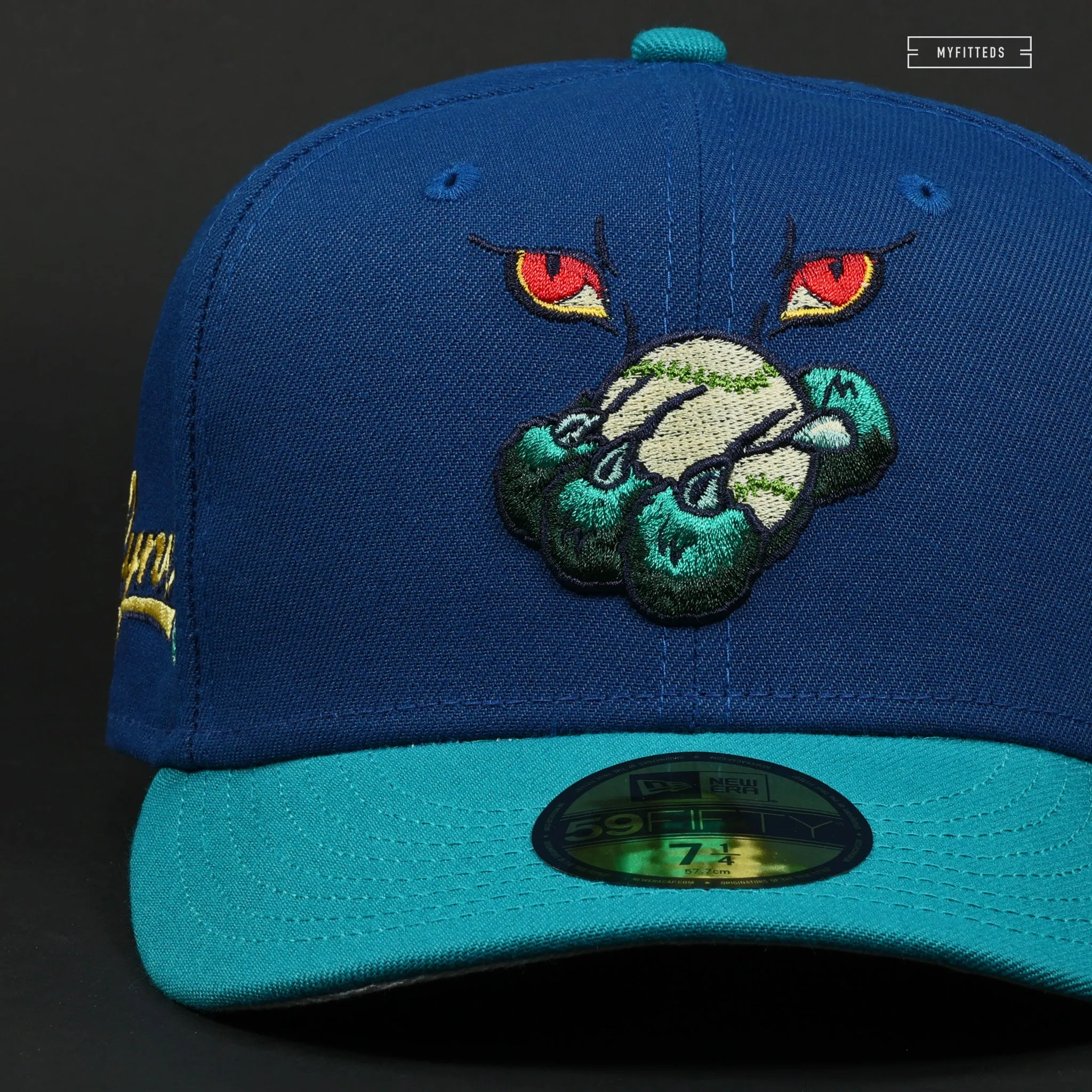 OTTAWA LYNX SEASHORE SLATE CALYPSO GREEN NEW ERA FITTED CAP
