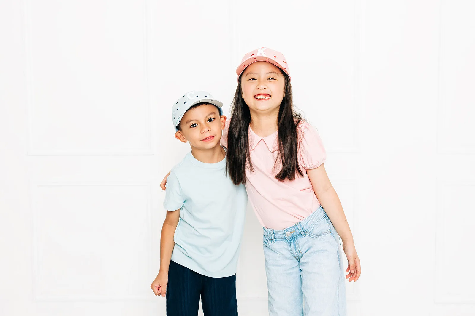 Pink Hearts Letter Baseball Hat