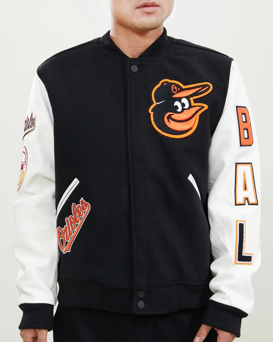 Pro Standard MLB Baltimore Orioles Wool Varsity Black Heavy Jacket