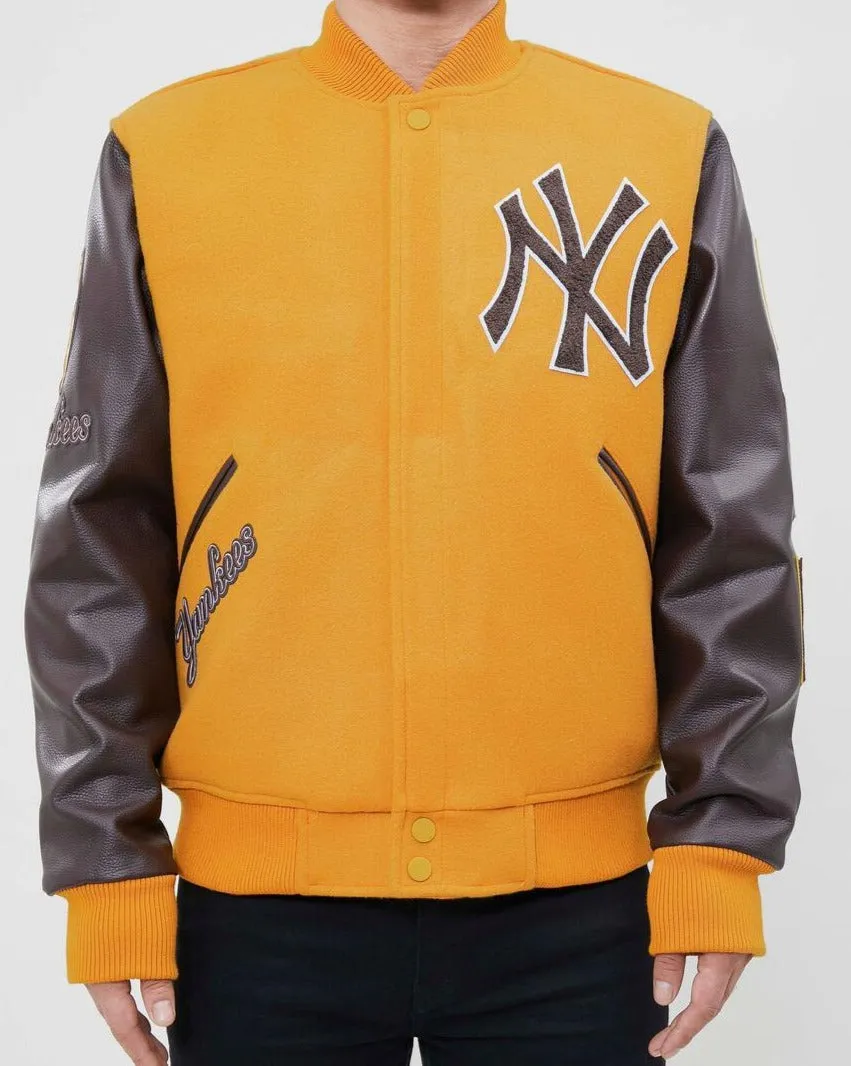 Pro Standard MLB New York Yankees Wool Varsity Brown Heavy Jacket
