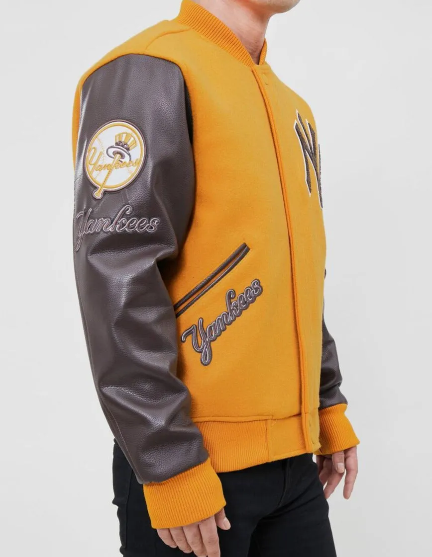 Pro Standard MLB New York Yankees Wool Varsity Brown Heavy Jacket