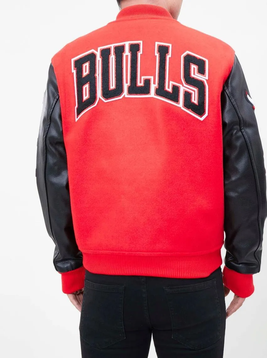 Pro Standard NBA Chicago Bulls Wool Varsity Red / Black Heavy Jacket