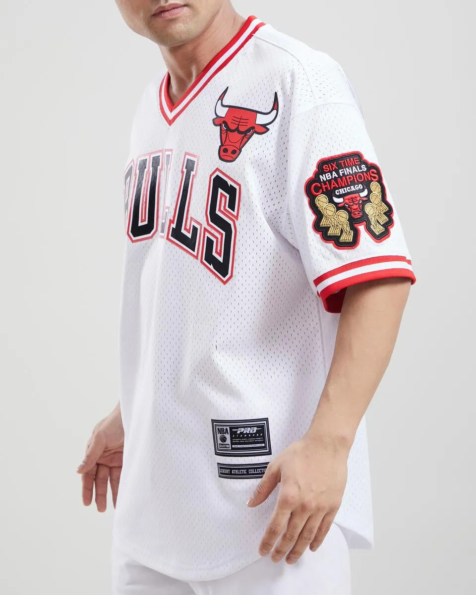 Pro Standard V-Neck Chicago Bulls White Mesh Jersey