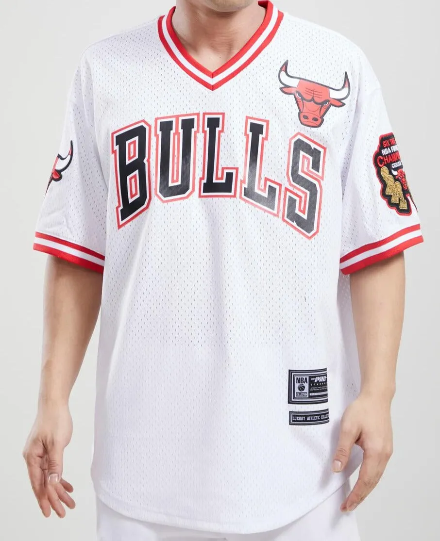 Pro Standard V-Neck Chicago Bulls White Mesh Jersey