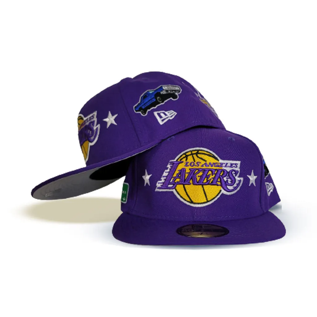 Purple Los Angeles Lakers Grey Bottom City Transit 59Fifty Fitted