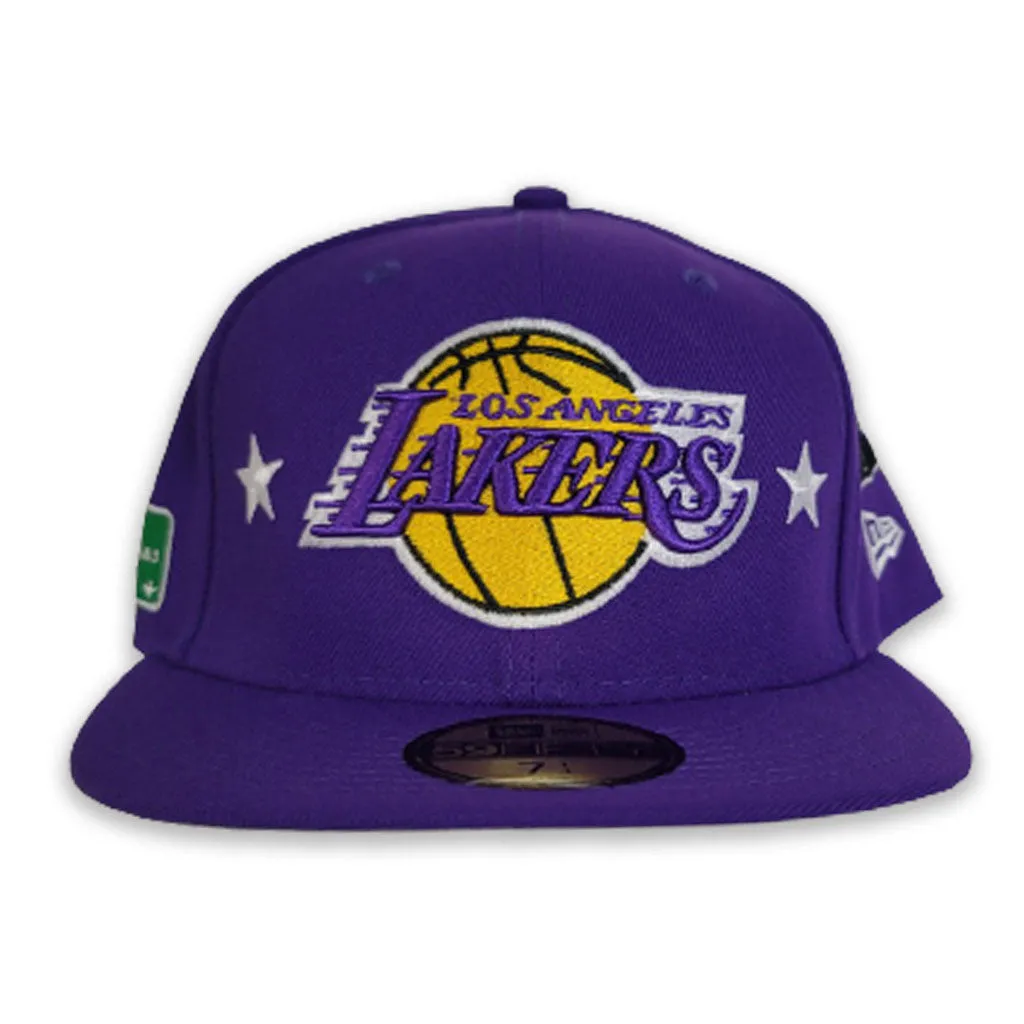 Purple Los Angeles Lakers Grey Bottom City Transit 59Fifty Fitted