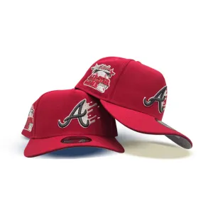 Red Atlanta Braves Gray Bottom Curved Brim 2000 All Star Game Side Patch New Era 9Fifty A-frame Snapback