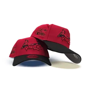 Red St. Louis Cardinals Black Curved Brim Gray Bottom 1982 World Series Side Patch New Era A-Frame 9Forty Snapback