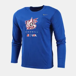 Royal Blue Essential Logo Long Sleeve Legend Tee