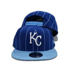 Royal Blue Kansas City Royals Sky Visor Gray Bottom Pinstripe New Era 9Fifty Snapback