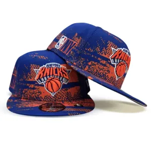 Royal Blue Tip Off New York Knicks Gray Bottom NBA NY Side Patch New Era 9Fifty Snapback