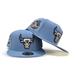 Sky Blue Chicago Bulls Gray Bottom 6X Champions Side Patch New Era 59Fifty Fitted