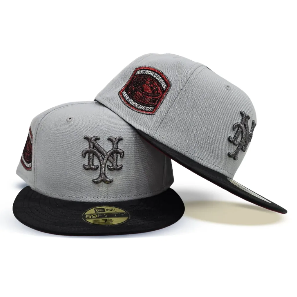 Snow Gray New York Mets Black Camo Visor Brick Red Bottom 1969 World Series Side Patch New Era 59Fifty Fitted