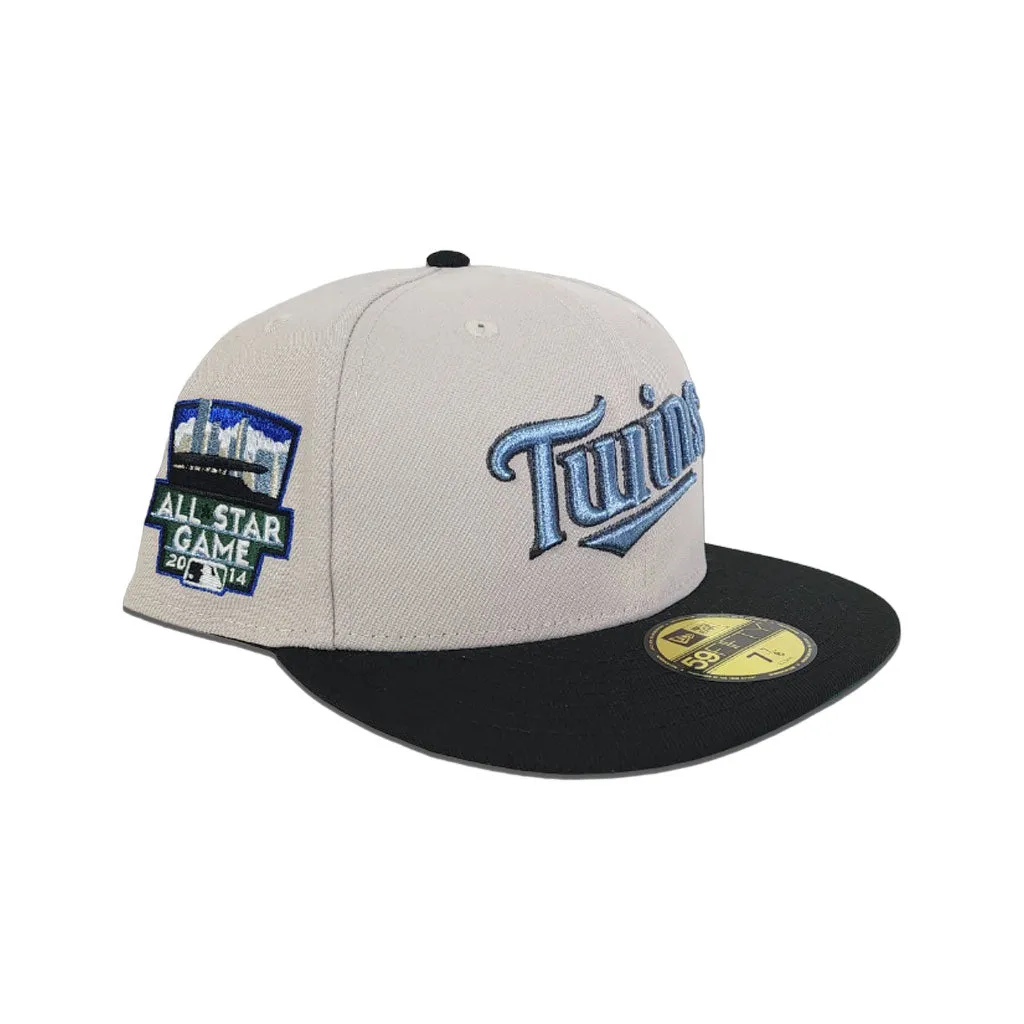 Stone Minnesota Twins Black Visor Green Bottom 2014 All Star Game New Era 59Fifty Fitted