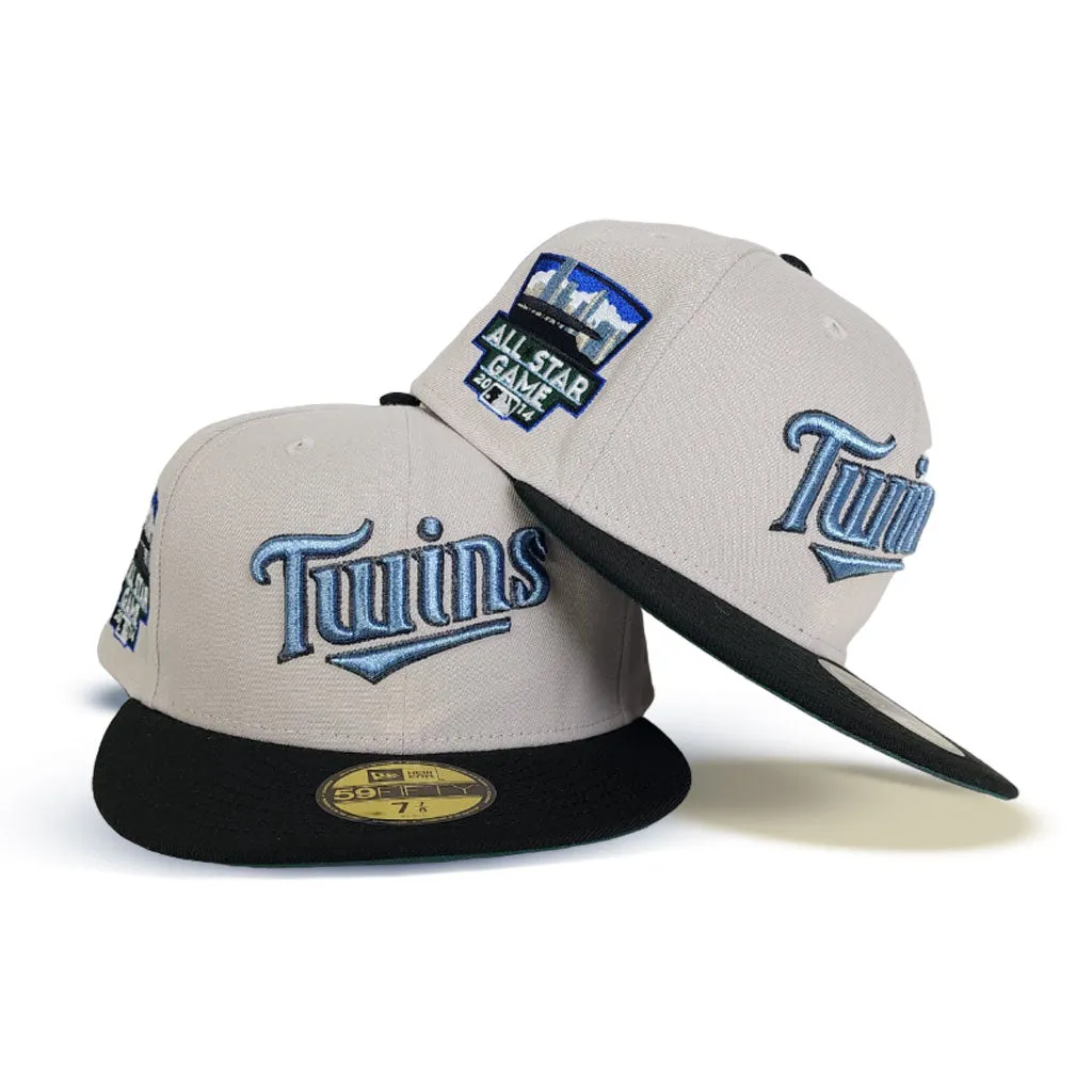 Stone Minnesota Twins Black Visor Green Bottom 2014 All Star Game New Era 59Fifty Fitted
