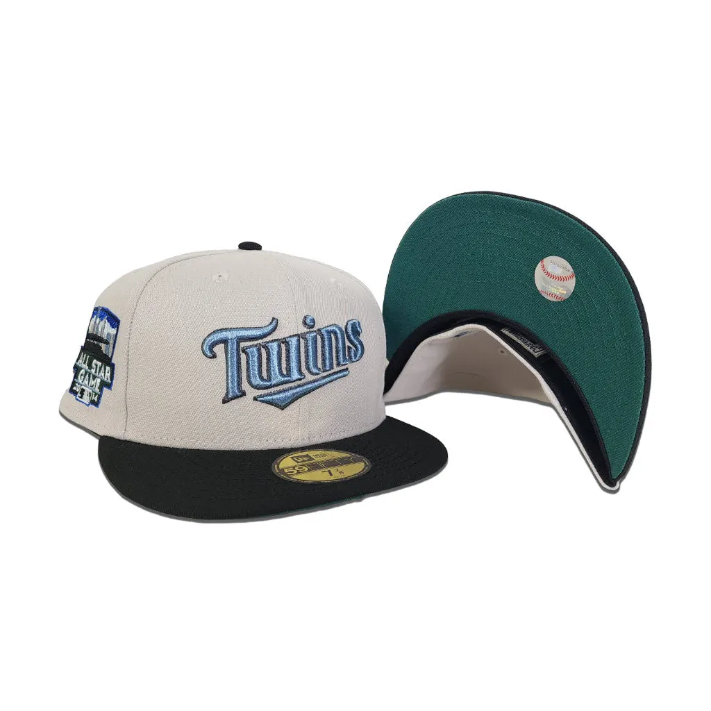 Stone Minnesota Twins Black Visor Green Bottom 2014 All Star Game New Era 59Fifty Fitted