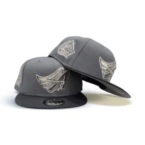 Storm Gray Anaheim Angels Dark Gray Visor Gray Bottom 40th Anniversary Side Patch 9Fifty New Era Snapback