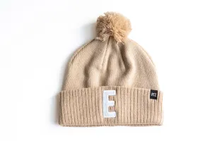 Tan Pom Pom Hat