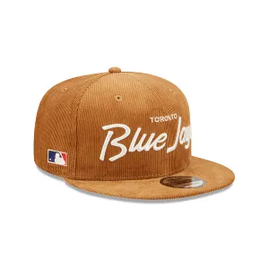 Tan Toronto Blue Jays Corduroy Script Green Bottom New Era 9Fifty Snapback