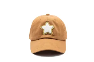 Terra Cotta Glitter Gold Terry Star Hat