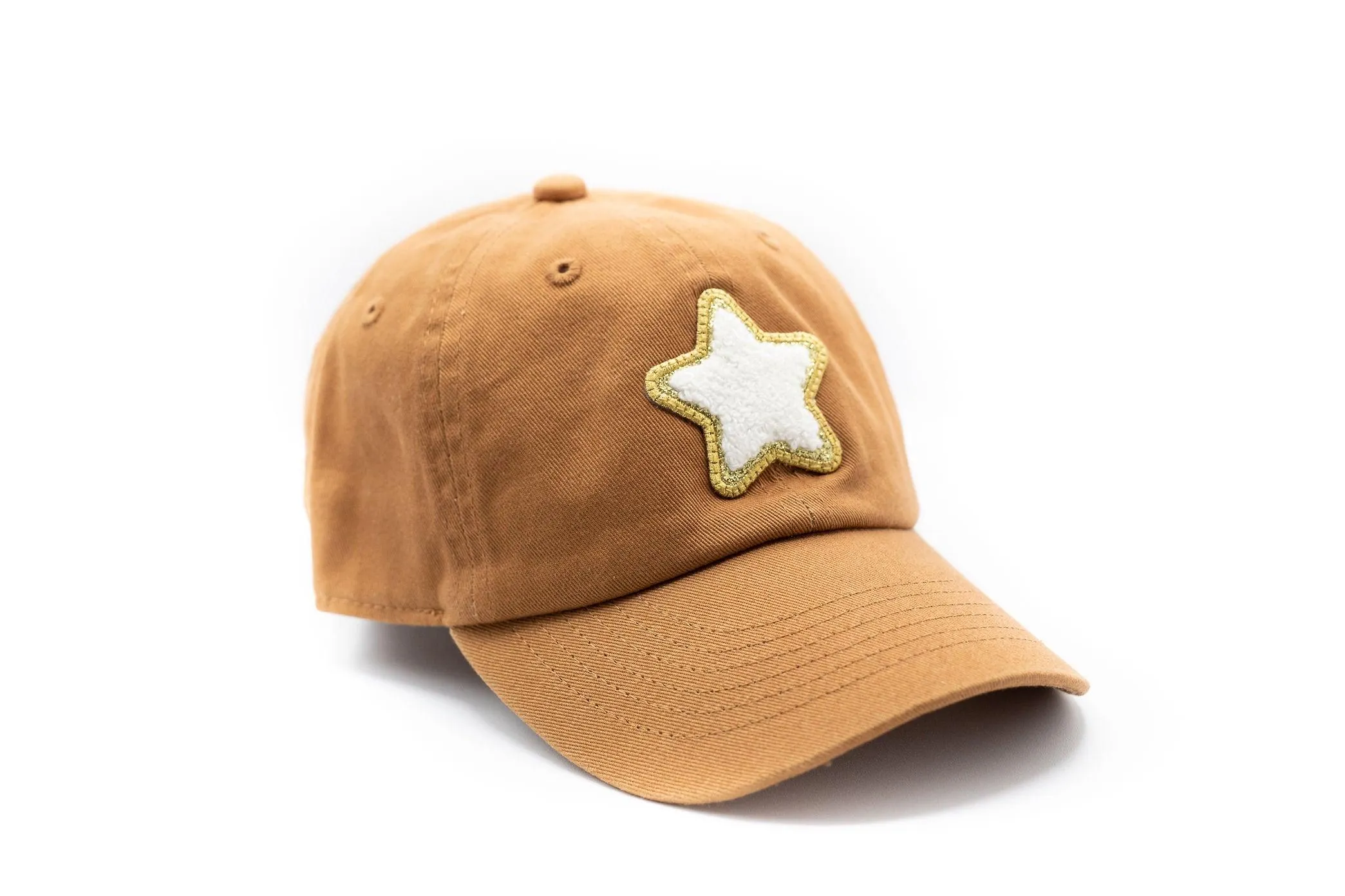 Terra Cotta Glitter Gold Terry Star Hat
