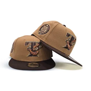 Toasted Peanut Toronto Blue Jays Brown Visor Gray Bottom 30th Anniversary Side Patch New Era 9Fifty Snapback