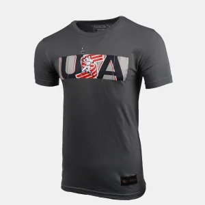 USA x Baseballism Grey Outfield Fence Tee
