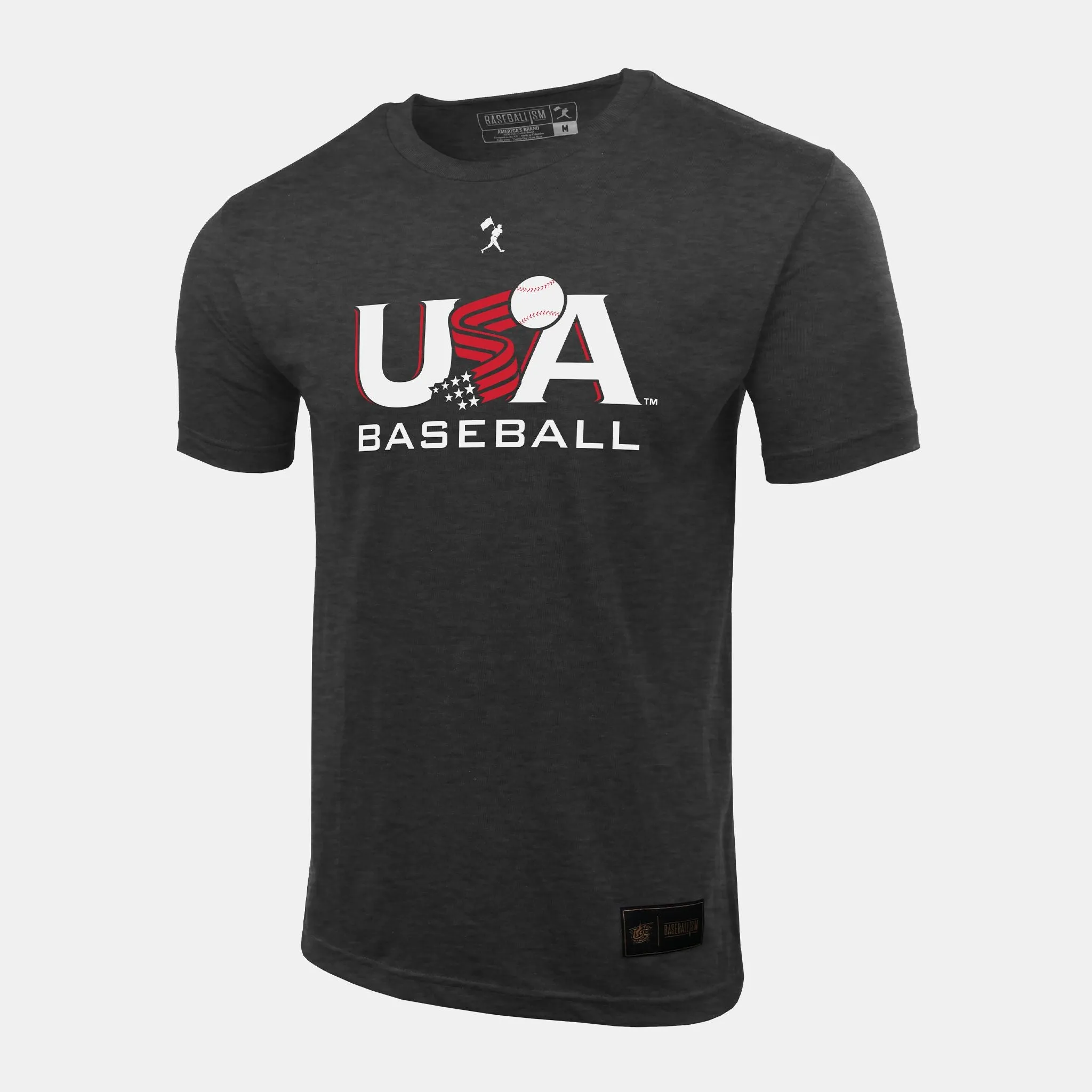 USA x Baseballism Grey Traditional Tee