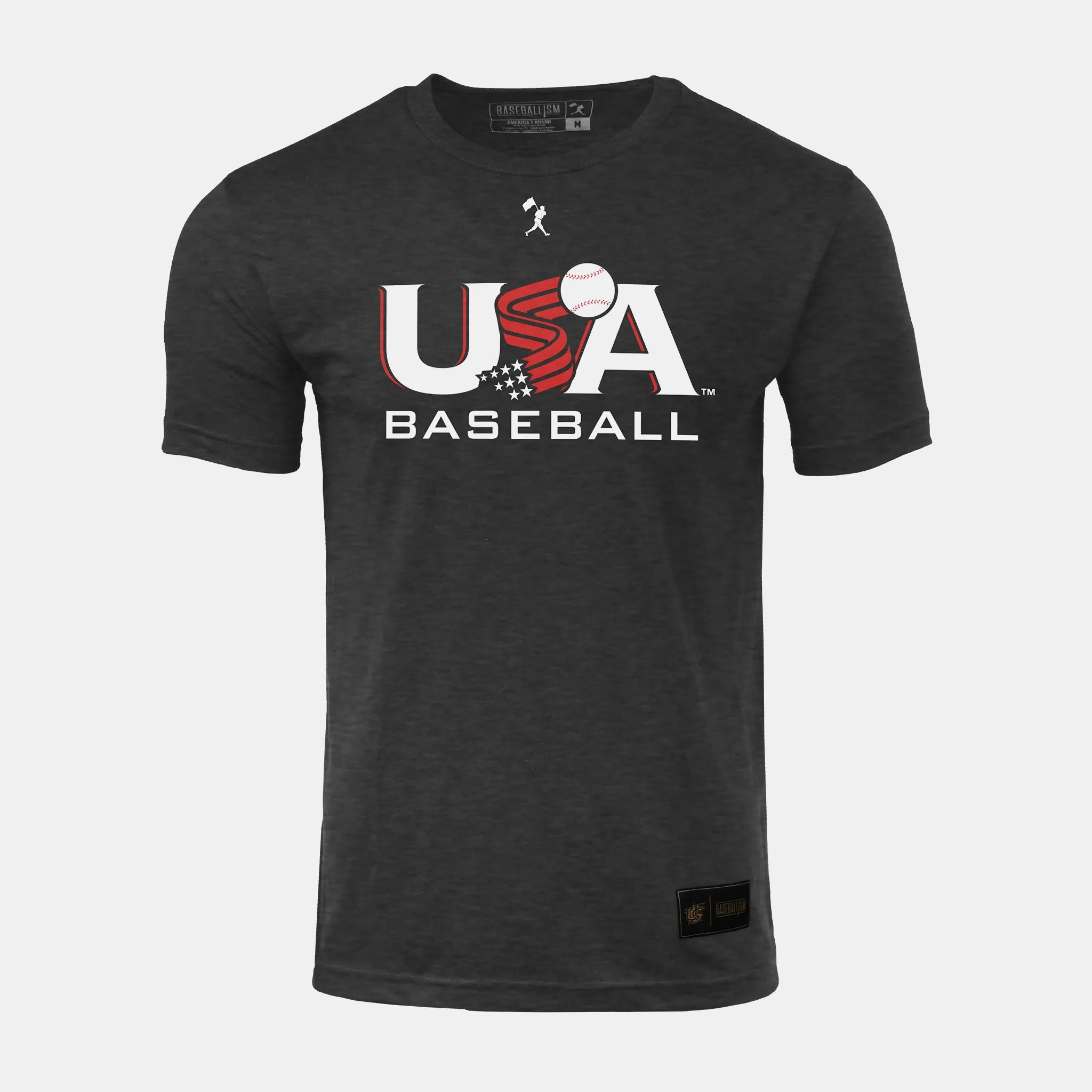 USA x Baseballism Grey Traditional Tee