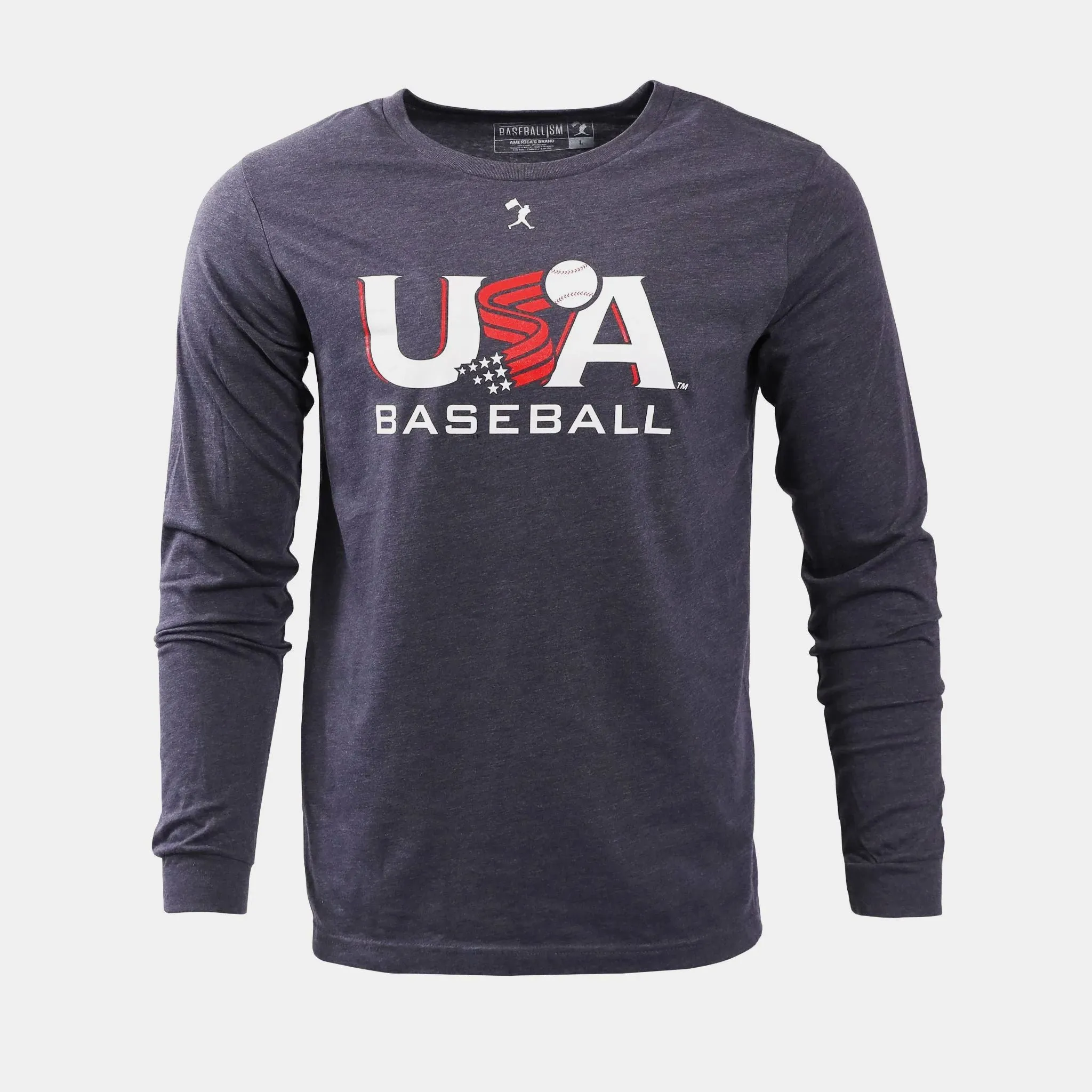 USA x Baseballism Long Sleeve Navy Traditional Tee