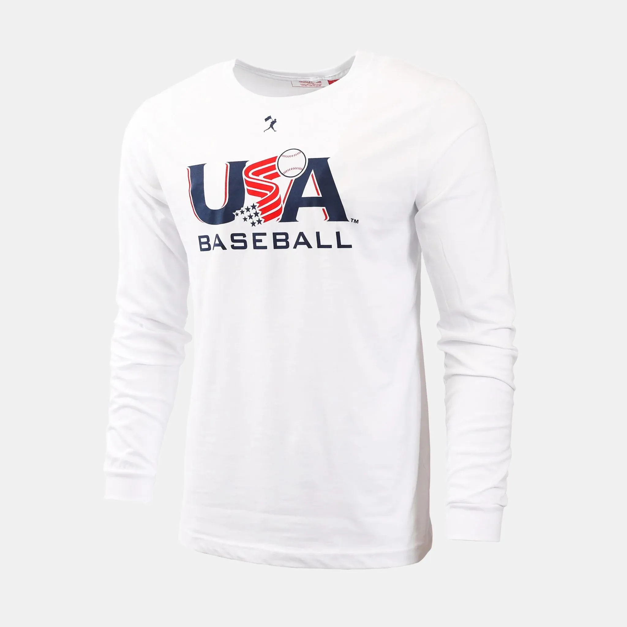 USA x Baseballism Long Sleeve White Traditional Tee