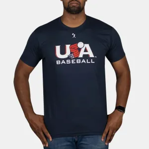 USA x Baseballism Navy Traditional Tee