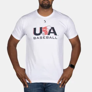 USA x Baseballism White Traditional Tee