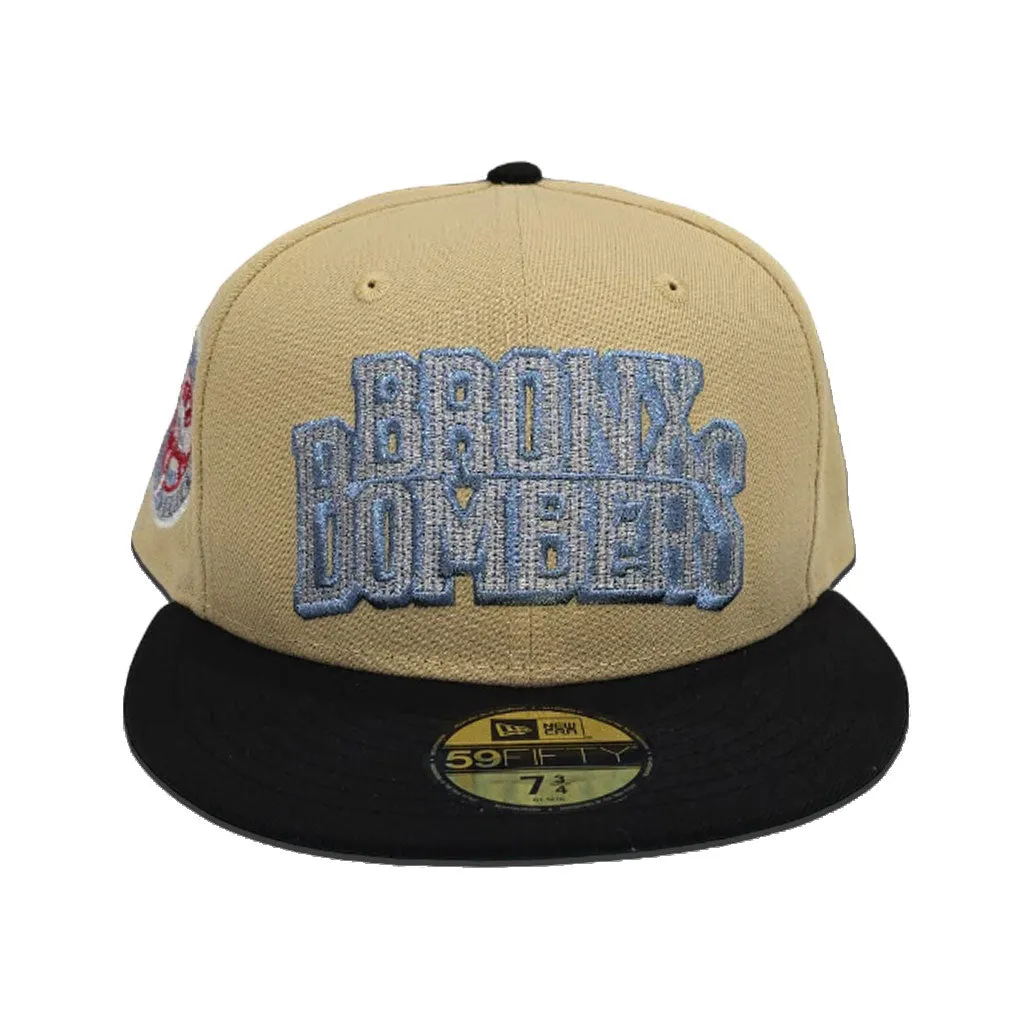 Vegas Gold New York Yankees Bronx Bomers Black Visor Gray Bottom 1949 World Series Side Patch New Era 59Fifty Fitted