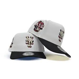 White New York Mets Black Curved Brim Gray Bottom 2013 All Star Game Side Patch New Era A-Frame 9Fifty Snapback