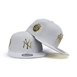 White New York Yankees Gold Metal Badge Gray Bottom 1962 World Series Side Patch New Era 9Fifty Snapback