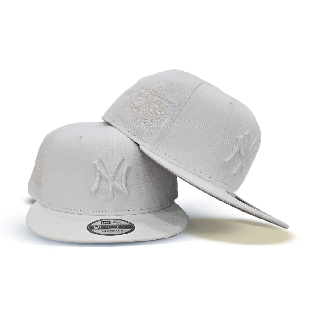 White New York Yankees Gray Bottom 75th Anniversary Side Patch New Era 9Fifty Snapback