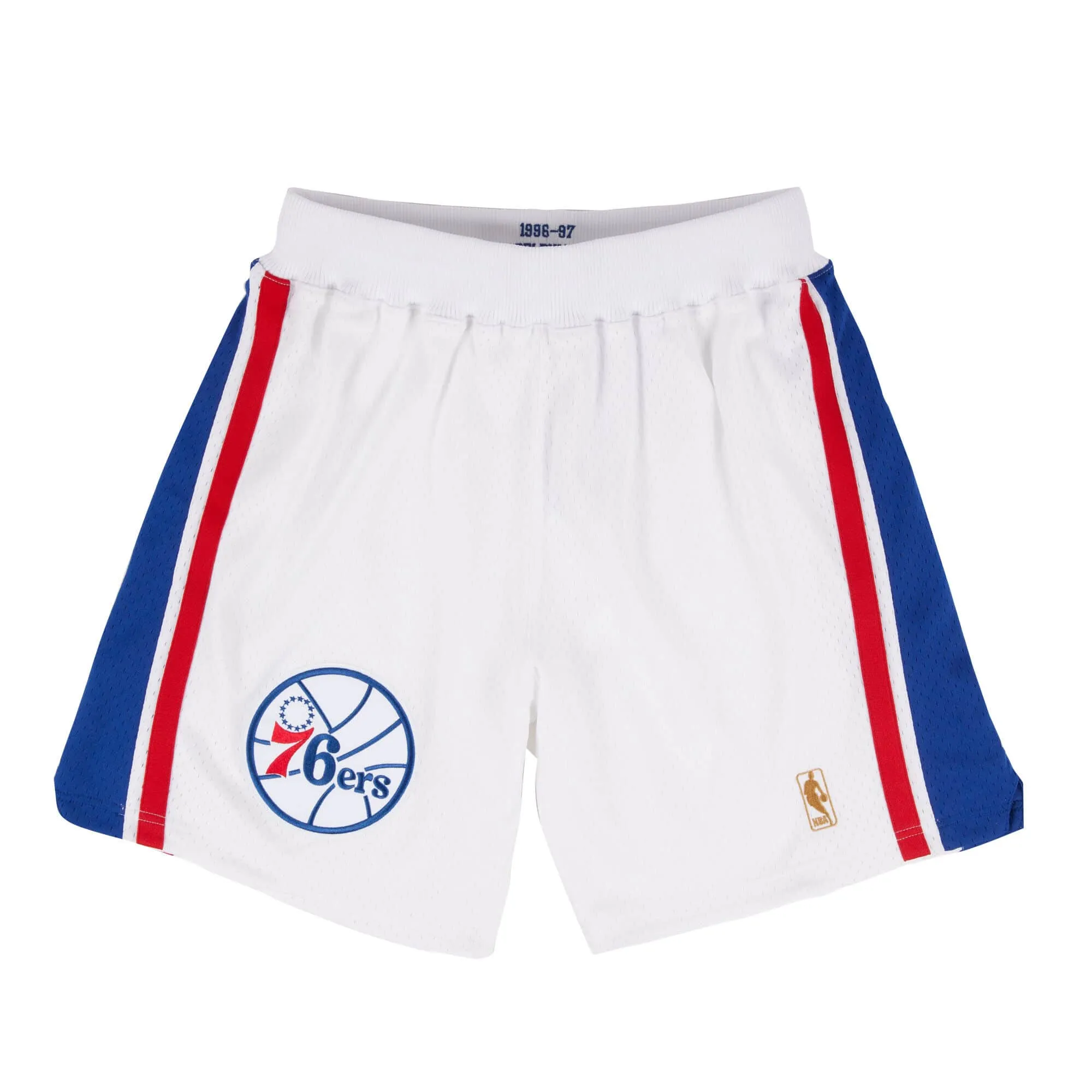 White Philadelphia 76ers Mitchell & Ness NBA Men's Authentic NBA Shorts