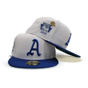 White Philadelphia Athletics Royal Visor Green Bottom 1929 World Series Side Patch "59FIFTY DAY" New Era 59Fifty Fitted
