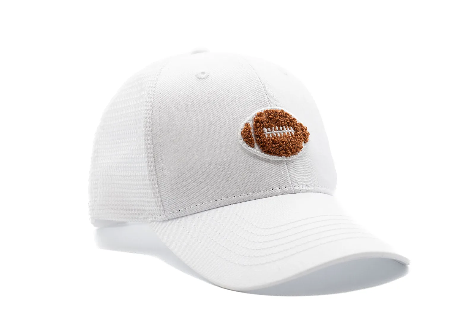 White Snapback Hat   Terry Football