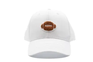 White Snapback Hat   Terry Football