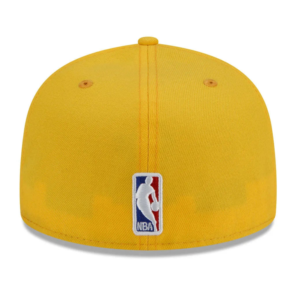 Yellow Los Angeles Lakers Gray Bottom New Era X Just Don New Era 59FIFTY Fitted