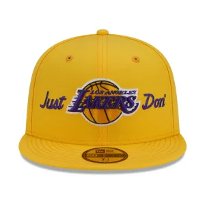 Yellow Los Angeles Lakers Gray Bottom New Era X Just Don New Era 59FIFTY Fitted