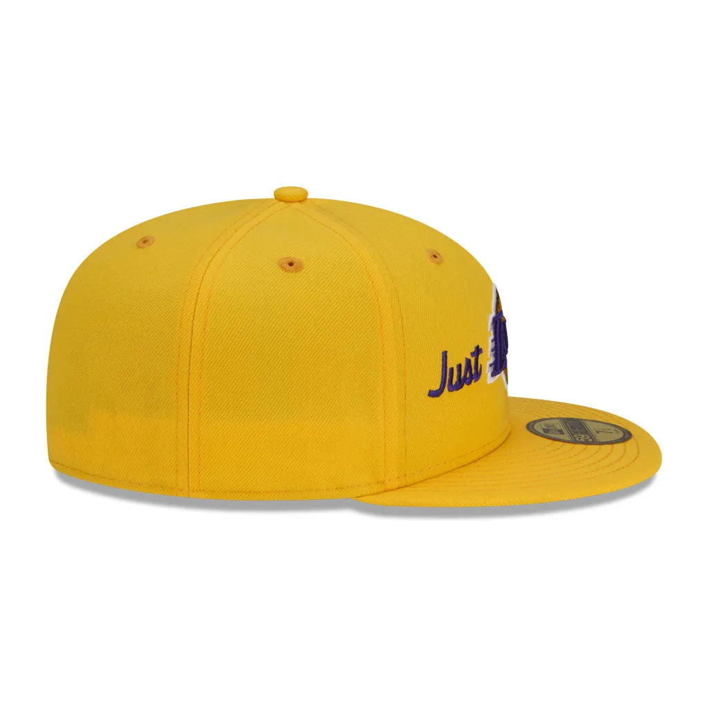 Yellow Los Angeles Lakers Gray Bottom New Era X Just Don New Era 59FIFTY Fitted