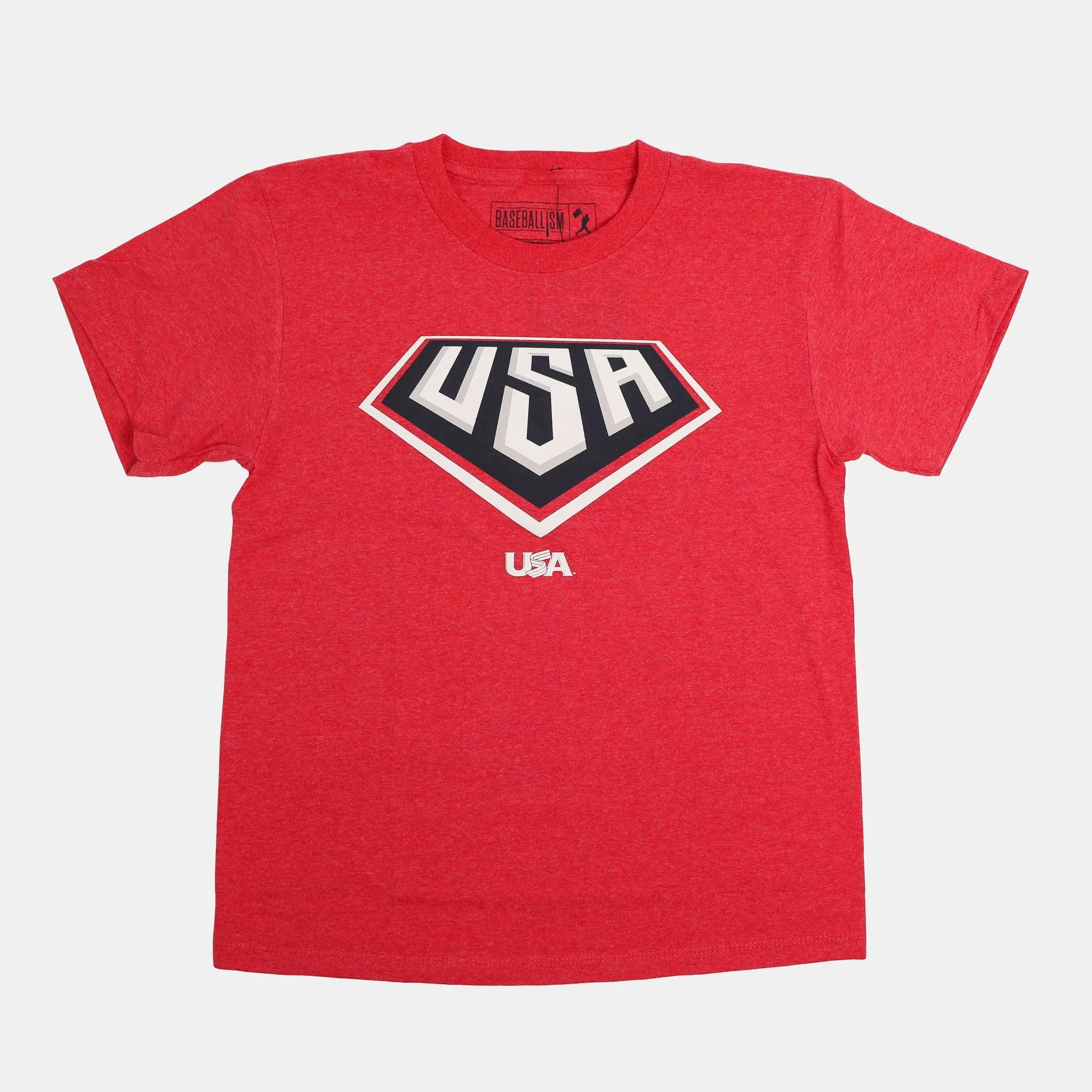 Youth USA x Baseballism Home Plate Tee