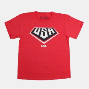 Youth USA x Baseballism Home Plate Tee