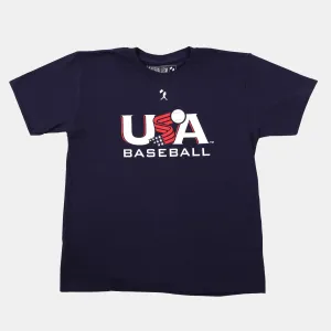 Youth USA x Baseballism Navy Traditional Tee
